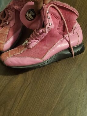*Rare* Vintage Mauri Women's 8927 8 Pink Alligatior and sheep skin leather Boots